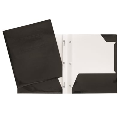 DUO-TANG LAMINÉ LG POCHETTE NOIR