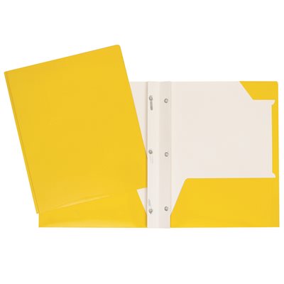 DUO-TANG LAMINÉ LG POCHETTE JAUNE