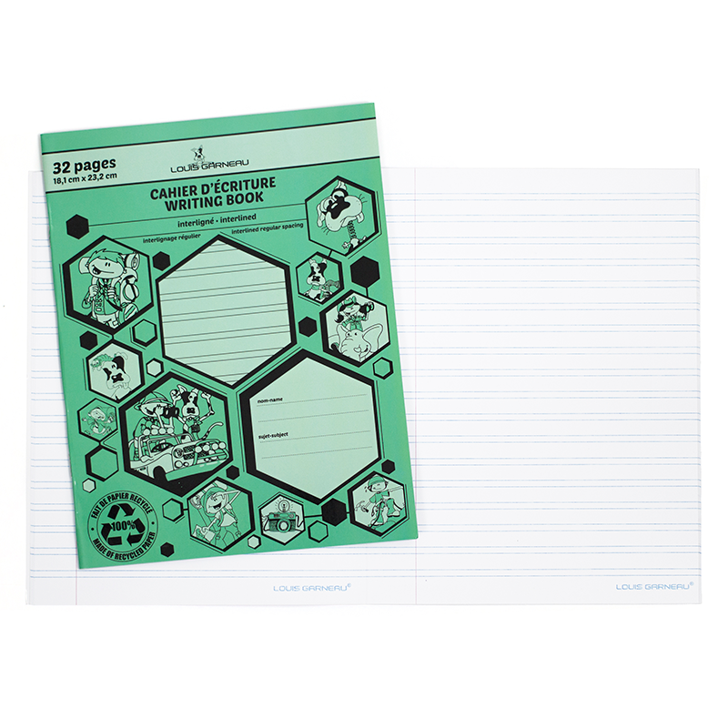 CAHIER INTERLIGNE VERT