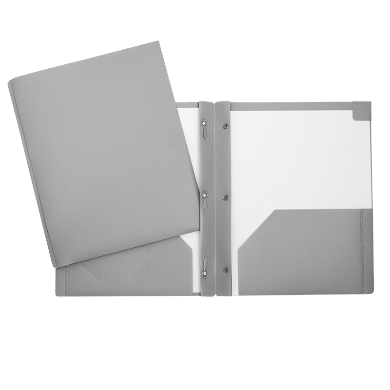 DUO-TANG POCHETTE PLASTIQUE LG GRIS