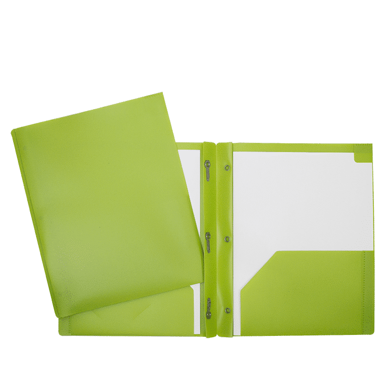 DUO-TANG POCHETTE PLASTIQUE LG VERT FLUO