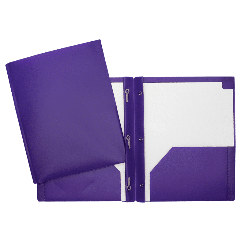 DUO-TANG POCHETTE PLASTIQUE LG MAUVE