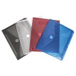 POCHETTE PLASTIQUE, 3 TROUS & VELCRO, COULEUR ASST.